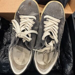 Saint Laurent Charcoal Canvas Sneakers